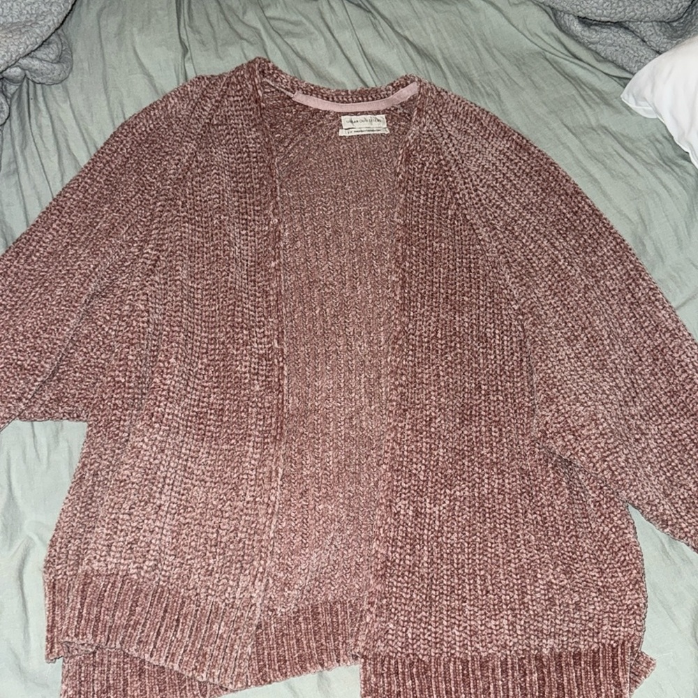 Urban Outfitters Pink Chenille Cardigan Size S
